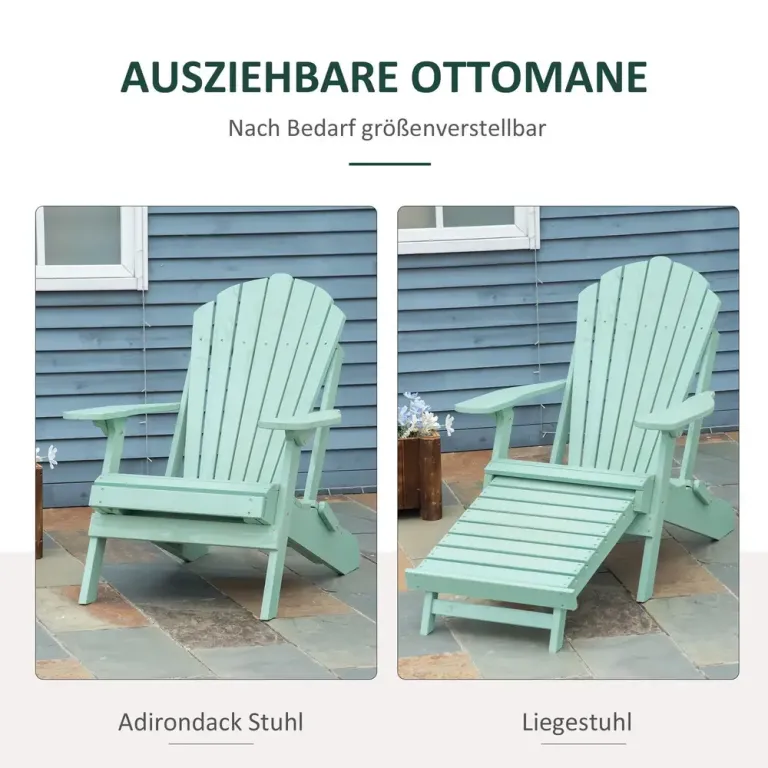 Solsäng Solstol Hopfällbar Adirondackstol i Furu 78 x 140 x