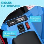 Fyrhjuling Barnfordon Blå av Metall och Plast för Barn 1,5-3 År med Släp och 6V Batteri Säkert Fordon Hastighet 2,5 km/h