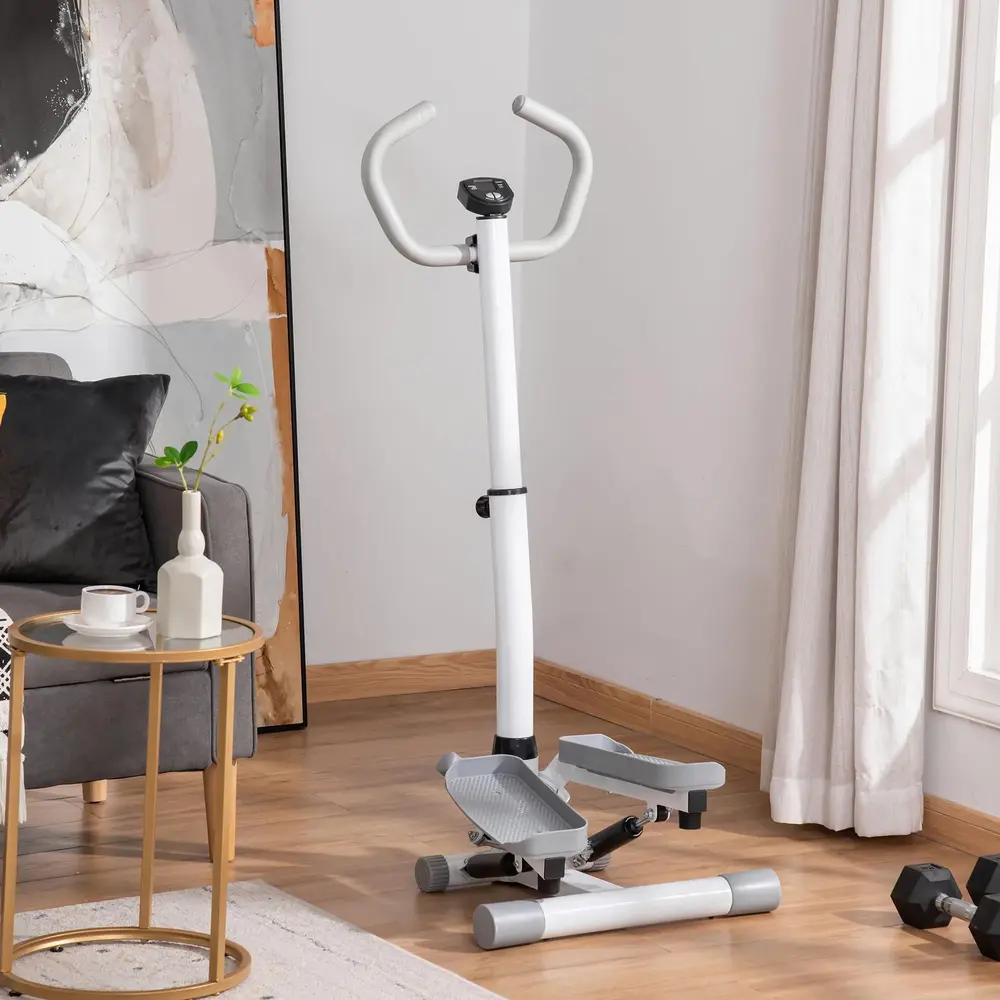 Stepper Ergonomisk Vit Metall 55 x 53 x 118–128 Cm