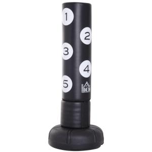 Fristående Boxningssäck 176 Cm med Flex-System HDPE PVC EPE Stående Boxningssäck Svart
