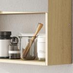 Badrumsskåp med Spegel Ekfärgad MDF för Badrum Väggskåp med Öppen Hylla och Spegeldörr Modern Förvaring och Platsbesparande Design