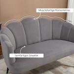 2-sits Soffa, Tvåsits Fåtölj i Modern Design, upp till 160 kg, Grå, 132 x 66 x 80 cm