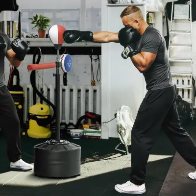 Boxningsställning med Speedball & Reflexstång