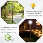 Solar Trädgårdslampa LED Trädgårdslykta 30/60 Lumen Svart Plast för Trädgård och Terrass Ø26,5 X H177 Cm