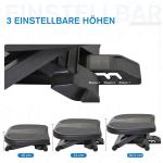 Fotstöd Höjdjusterbart 3 Nivåer för Ergonomiskt Sittande Svart 45 X 34 X 10-16,5 Cm
