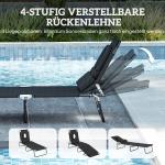 Solsäng Prisvärd Svart Metall för Trädgård och Strand Hopfällbar Design med Ansiktshål och Kuddar för Avkoppling och Sol