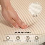 Gungstol Relaxstol Beige av Manchesterlook och Trä för Sovrum Bekväm Fåtölj med Medar