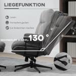 Snurrbar TV-Fåtölj med Pall, Bekväm Relaxstol med Liggfunktion, Ergonomisk Vilostol för Vardagsrum, Mörkgrå, 150 kg