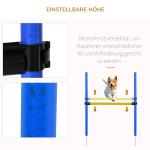 Agility Träningsset Blå Gul PE och Polyester för Hundsport Slalom Häck och Tunnel för Aktiva Hundar