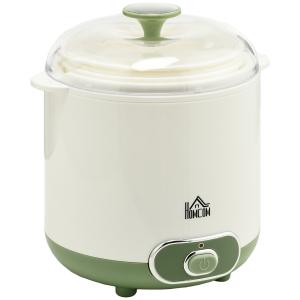 Yoghurtmaskin 1,5 L med Sil och Lock för Grekisk Yoghurt Ergonomisk och Prisvärd Vit Plast 19,5 x 17,5 x 21,4 cm