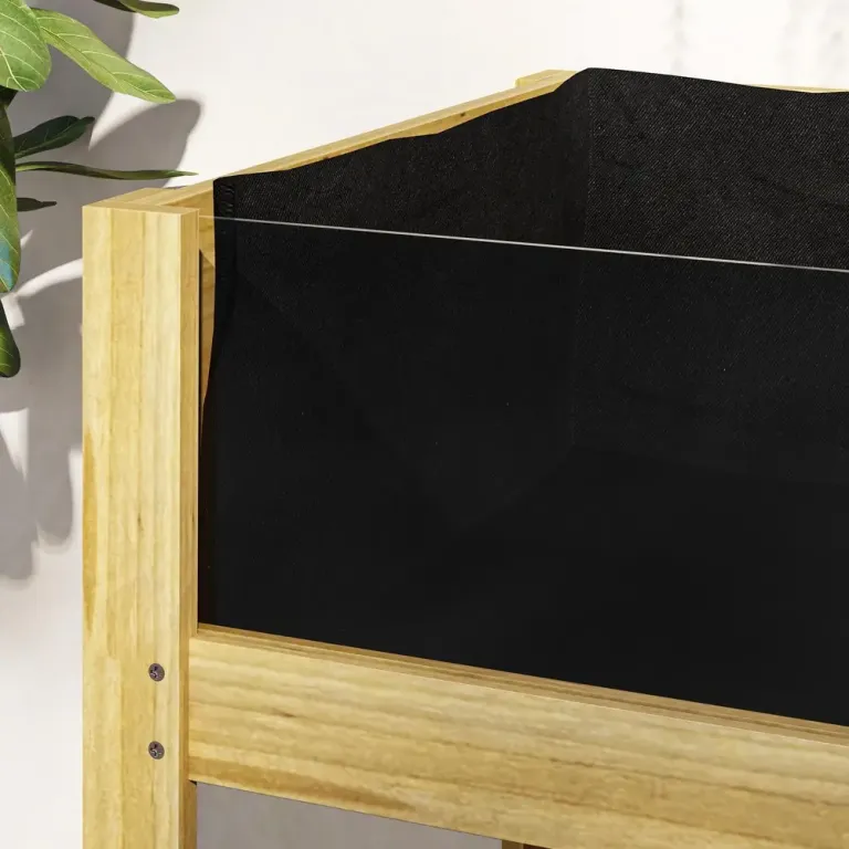 Odlingsbänk Högbädd med Akrylpaneler Natur 110 x 50 x 80 cm