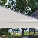 Ersättningstak Paviljongtak Skyddskåpa Transparent av Plast för Trädgårdspaviljong Vattentätt och Vintertätt Tak 3 x 3 m