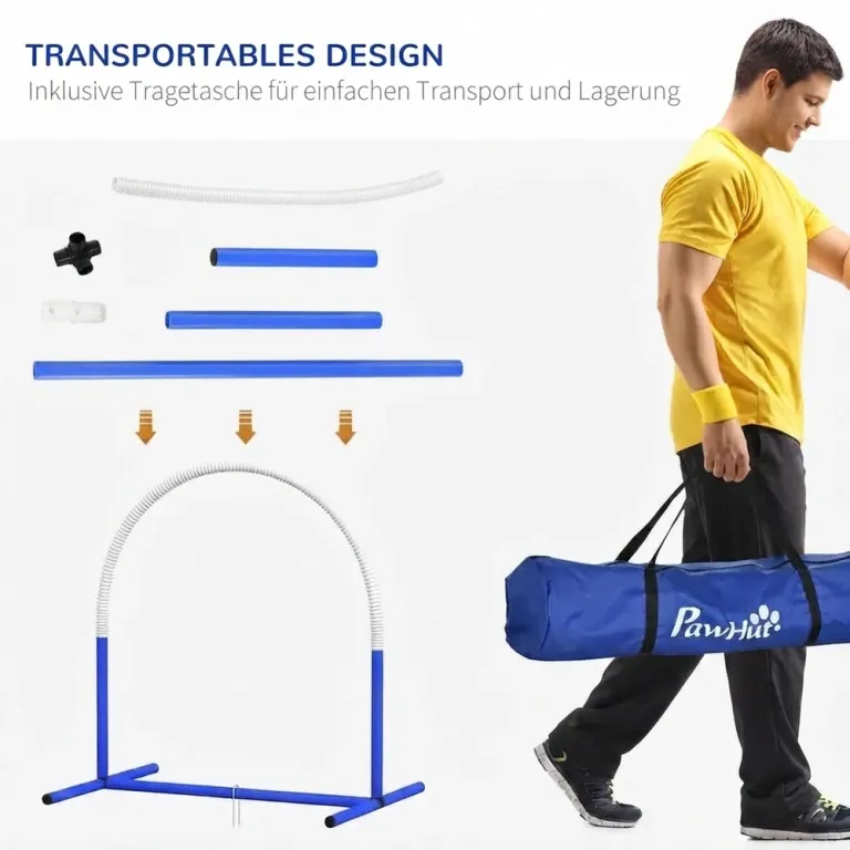 Agility Träningsset Hundsport Vit av PE 88 x 64 x 95 cm