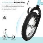 Barnsparkcykel från 5 År, Stadsskoter i Aluminium, 120 x 58 x 85–95 cm, Ljusblå