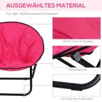 Rosa Campingstol med Vaddering Hopfällbar Fällstol för Utomhusbruk Lätt att Bära Rosa 80 X 80 X 75 Cm
