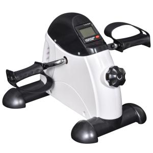 Mini Motionscykel Trampcykel Svart Vit Metall för Hemmet och Rehabilitering Kompakt Bärbar Fitnesscykel
