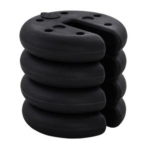 Vikter för Partytält och Paviljong Fyllbara Fotvikter HDPE-Plast Säkrar Tältet mot Vind Svart 25 X 6 Cm 5 Kg