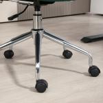 Skrivbordsstol i Bohostil med Armstöd i Trä och Justerbar Höjd för Kontor Ergonomisk och Stabil Grön Stål och Tyg upp till 120 kg