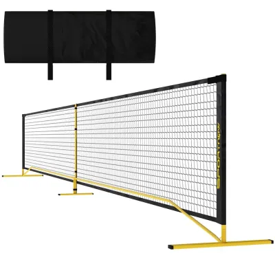 Pickleballnät Bärbart Nät Gul av Metall och Nät 6,7 m