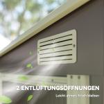Redskapsbod i Metall med Pulpet-tak och Fundament för Trädgårdsförvaring Hållbar och Stabil Ljusgrå Stål 2,81 m² 154 x 206,5 x 181 cm