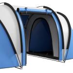 Campingtält Familjetält för 4-5 Personer Grön av Polyester för Camping och Resor Vattenavvisande Tält med 3 Rum 3000 mm