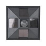 Solcellsdriven Trädgårdslykta på Stolpe Klassisk Gatulykta LED-Belysning och Sensor Svart 15 X 15 X 120 Cm