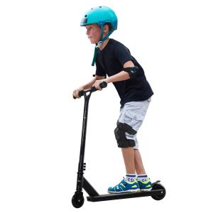 Tricksparkcykel Stabil Svart Aluminium för Barn och Vuxna för Freestyle och Trick med Konstläderhjul för Åkning 100 mm