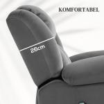 Seniorfåtölj Elektrisk med Uppstigningshjälp och USB-uttag i Sammetsoptik Ergonomisk och Stabil Mörkgrå Tyg och Metall
