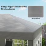 Pop-up Paviljong med 4 Sidoväggar och Fönster för Event och Fest Hållbar och Vattentät Grå Polyester 3 x 6 m