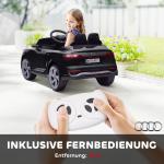 Elbil för Barn Audi Q8 med Fjärrkontroll och Musik samt LED Strålkastare för Lek och Motion Hållbar och Säker Svart Plast 12V 3–5 km/h