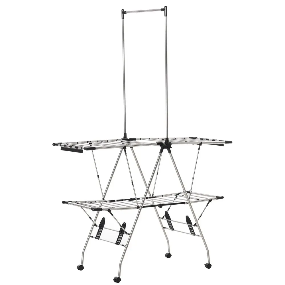 Stor Torkställning med Teleskopstänger 138,5 x 63 x 208 Cm