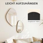 Väggspegel 2-pack Industriell Svart Metall för Hall Fönsterdesign Kiselform Dekorativ Hängspegel 70x46 cm