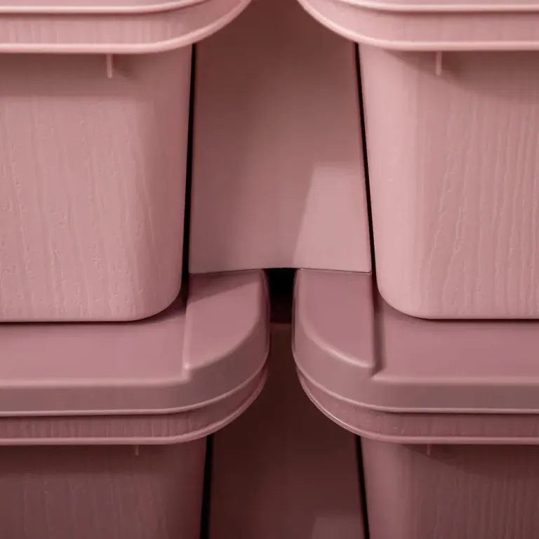 Leksaksförvaring med 3 Lådor, Rosa