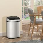 Sopkärl 48 L Kökssoptunna med IR-Sensor Rostfritt Stål Hygienisk Silver 40,5 X 29,5 X 68 Cm