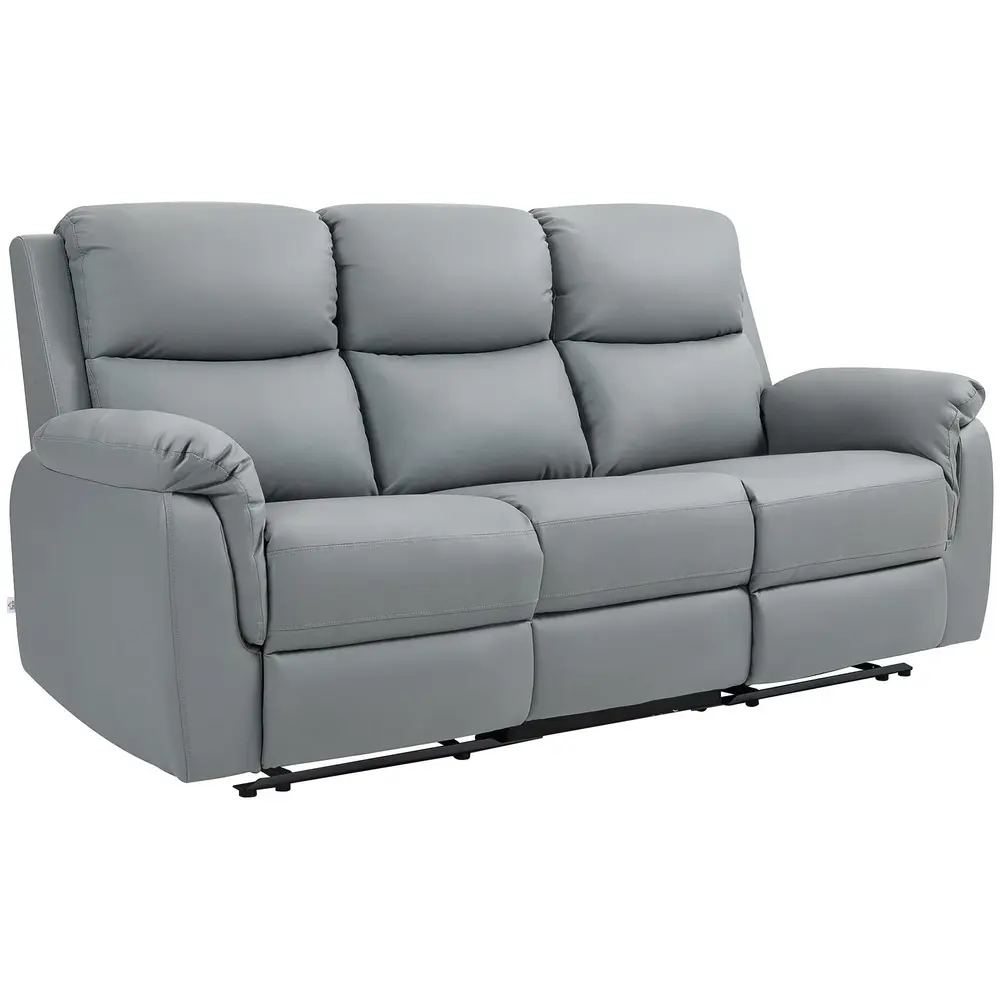 Soffa med Fällbara Säten Fotstöd 3-Sits