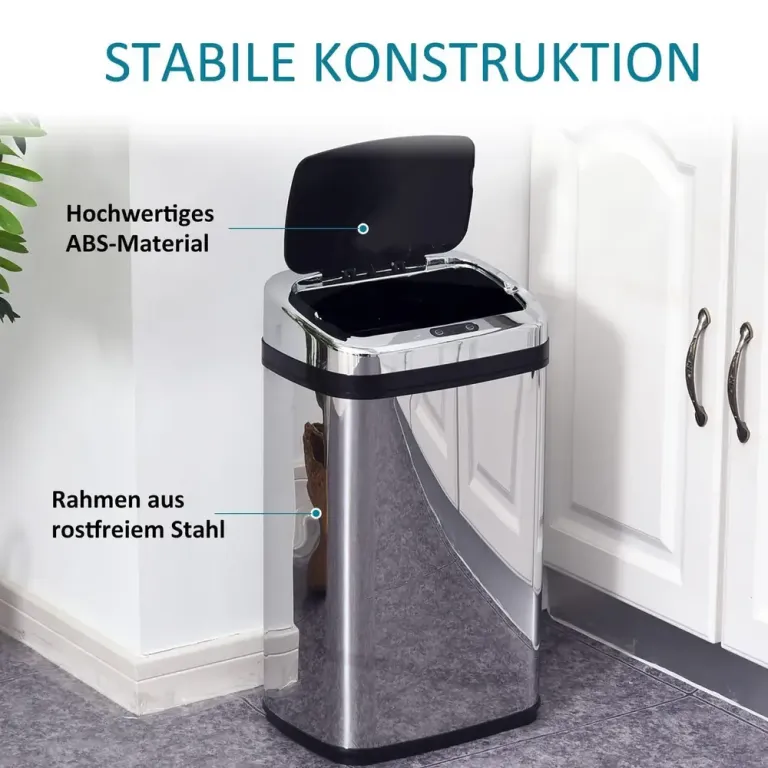 Sensor Papperskorg 30 l Rostfritt Stål Automatisk