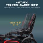 Trampbil Gokart Flerfärgad av Metall och Plast för Barn 3-8 År med Justerbar Sits och Handbroms Utomhusnöjen Kettcar