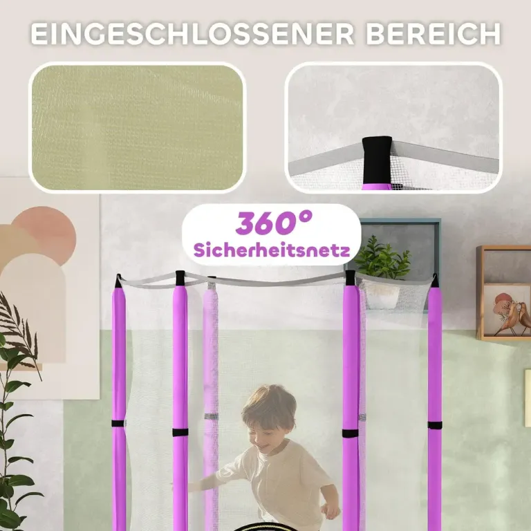 Barnstudsmatta med Skyddsnät - och Utomhusbruk 3-6 År Lila