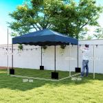 Lusthus Paviljong Pop-Up Partytält Mörkblå av Polyester och Metall för Camping och Trädgård Vintertätt Tält med Väska 3 x 3 m