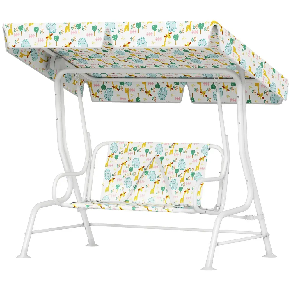 Barnhammock 2-Sits med Soltak, Vit