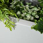 Odlingslåda i Stål, Smal Blomkruka för Balkongräcke, Modern Design för Örter och Blommor, Grå, 91 x 22 x 22 cm
