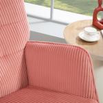 Gungstol Relaxstol Rosa av Manchesterlook och Trä för Sovrum Bekväm Fåtölj med Medar