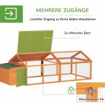 Hönshus med Utegård och Låsbar Dörr för Trädgård Hållbar och Väderbeständig Orange Gran 2,4 x 1,125 x 0,76 m