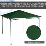 Ersättningstak till Paviljong, Vattenavvisande Takduk i Polyester, Passar de flesta standardramar, Grön, 2,98 x 2,95 m