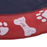 Hundpool Plaskdamm Röd av PVC för Hundar Ø 170 cm Vattenmatta och Badpool Halkfri för Trädgård och Camping
