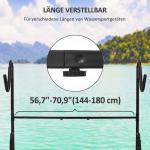 Kajakram Kajakhållare Svart av Metall för 2 Kajaker Surfbrädor och Ståpaddlar Justerbar med Vadderade Fästen