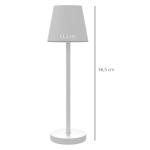Bordslampa Sänglampa Vit av Metall för Vardagsrummet Uppladdningsbar USB Lampa med 3 Ljusfärger Pekbrytare Bärbar