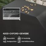 Grillskydd BBQ Överdrag Svart av Oxford Tyg för Gasolgrill Väderbeständigt med Kardborrefästen Skyddande 124 x 61 x 91 cm