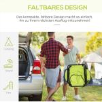 Campingstol Moonchair Hopfällbar Gul av Tyg och Metall för Camping och Trädgård Vadderad Stol med Ryggstöd 120 kg