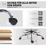 Kontorsstol Hög Svart Tyg och Plast för Hemmakontor och Studio Arbetsstol med Fotring och Ländryggsstöd Ergonomisk Design